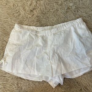 Hollister White Eyelet Detail Shorts